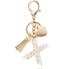 Load image into Gallery viewer, Personalized Heart Shell Letter Pendant Necklace with Tassel - A-Z Initial Charm