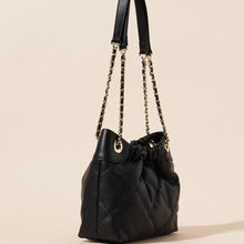 Load image into Gallery viewer, Genuine Leather Pleated ShoulderCrossbody Bag With Chain Strap