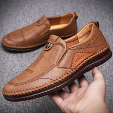 Load image into Gallery viewer, Men's Casual Leather Slip-On Shoes - Breathable Waterproof Cowhide Loafers