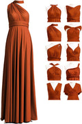 72styles Maxi Infinity Dress for Bridesmaids, Convertible Multi-Way Wrap