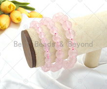 Load image into Gallery viewer, Natural Pink Rose Quartz Stretchy Bracelet
