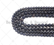 Load image into Gallery viewer, High Quality Genuine Iolite Round Smooth Beads, 6mm/8mm Natural Beads, 15.5'' Full Strand, Sku#U1163