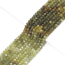 Load image into Gallery viewer, Genuine Green Garnet Rondelle Faceted Beads, 4x6mm, Sku#U1512