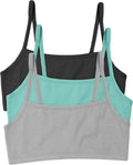 Hanes Women's String Bralette Pack, 3-Pack, Cotton Sports Bralette Bras for Women, Solid or Assorted Wireless Bras