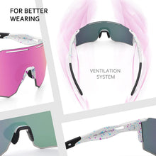 Load image into Gallery viewer, Ukoly Cycling Sunglasses for Men Women with 3 Interchangeable Lenses, Polarized Sports Sunglasses, Baseball Sunglasses