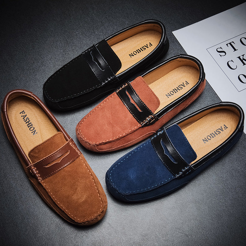 Men's Color-block Slip-On Loafer | Genuine Leather Casual Shoes