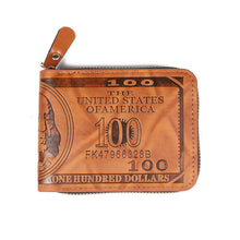 Load image into Gallery viewer, Personalized Dollar Men's Bifold Buckle Wallet – Multiple Card Slots, PU Leather, Retro Embossed Design