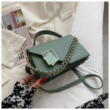 Load image into Gallery viewer, Women's Chain Shoulder Crossbody Bag - Small Square PU Leather Handbag