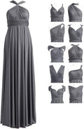 72styles Maxi Infinity Dress for Bridesmaids, Convertible Multi-Way Wrap