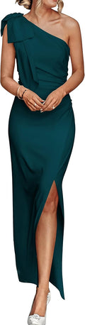PRETTYGARDEN Women's One Shoulder Cocktail Maxi Dresses