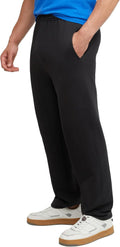 Hanes Men's EcoSmart Sweatpants, Athletic Lounge Pants with Pockets, Open Hem Bottom, Fleece Pants