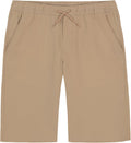 Nautica Boys' School Uniform Performance Khaki Shorts, Moisture Wicking