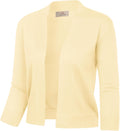 GRACE KARIN Women Cardigan Sweaters Lightweight Knit Cropped Cardigans Trendy 3/4 Sleeve Shrug Bolero S-3XL
