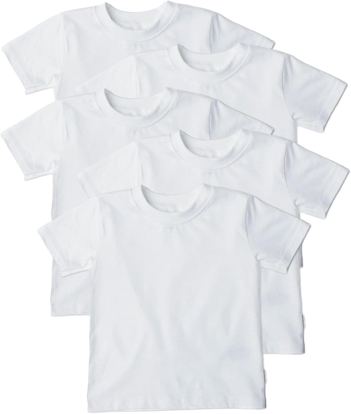 Gerber Baby & Toddler 5-Pack Solid Short Sleeve T-Shirts Jersey 160 GSM