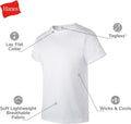 Hanes Boys’ Undershirt, EcoSmart White T-Shirts for Boys, Short Sleeve Shirts, 5 or 10- Pack