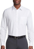 Van Heusen Mens Dress Shirt Regular Fit Poplin Solid