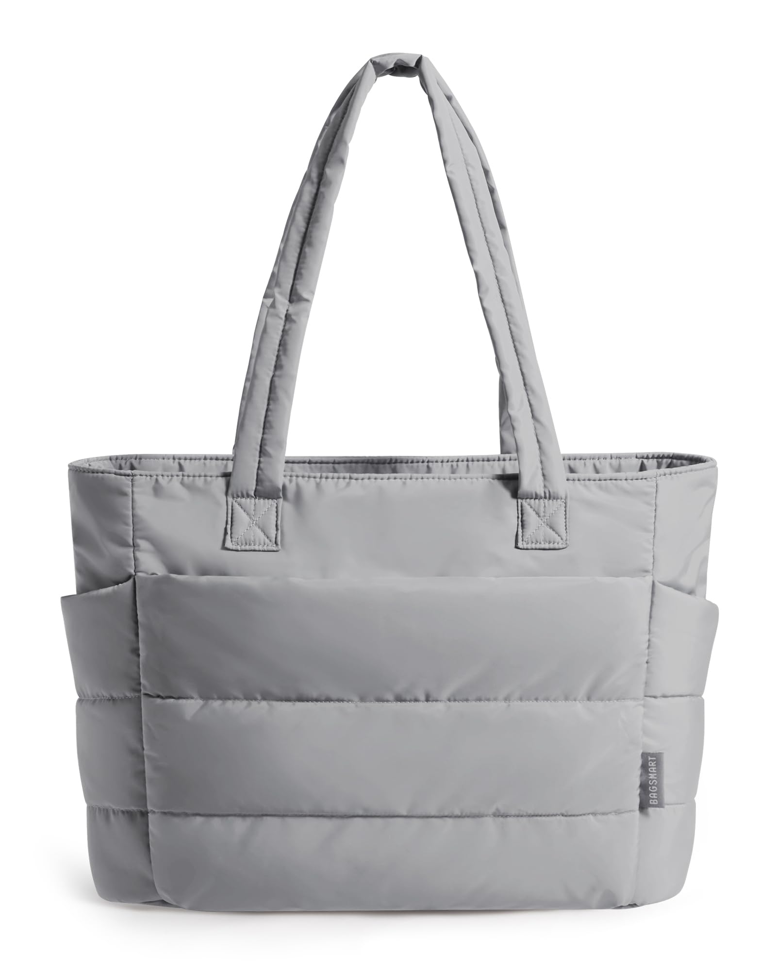 BAGSMART Tote Bag for Women, Lightweight Puffy Tote Bag with Compartments Shoulder Bag Handbag for Travel, Work, Gym | Lightweight, Puffy, Quilted, for Travel, Work