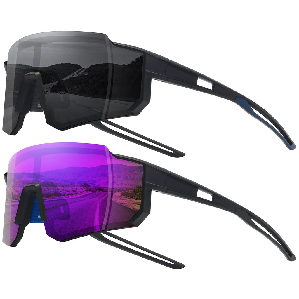 STORYCOAST Polarized Sports Sunglasses for Men Women,Driving Fishing Cycling Mountain Bike Sunglasses UV400 Protection