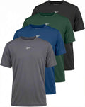Reebok 4 Pack Boys' Dry Fit Athletic T Shirts Short Sleeve Teens Kids Tops
