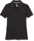 French Toast Women's Juniors' Short Sleeve Stretch Pique Polo Shirt