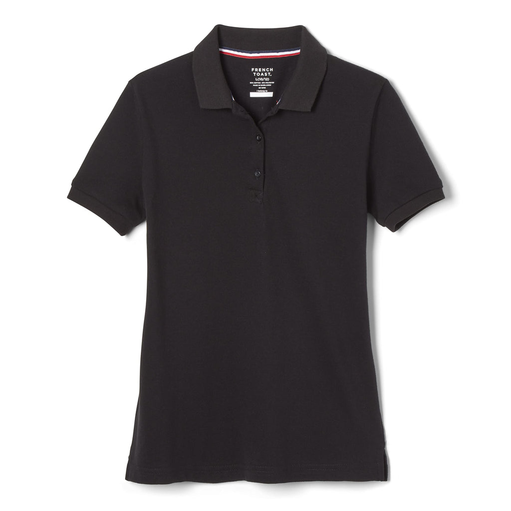 French Toast Women's Cotton Blend Stretch Pique Short Sleeve Polo Shirt