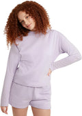 Hanes Originals Women's Fleece Sweatshirt, Midweight Sweatshirt for Women, Placed Flowers