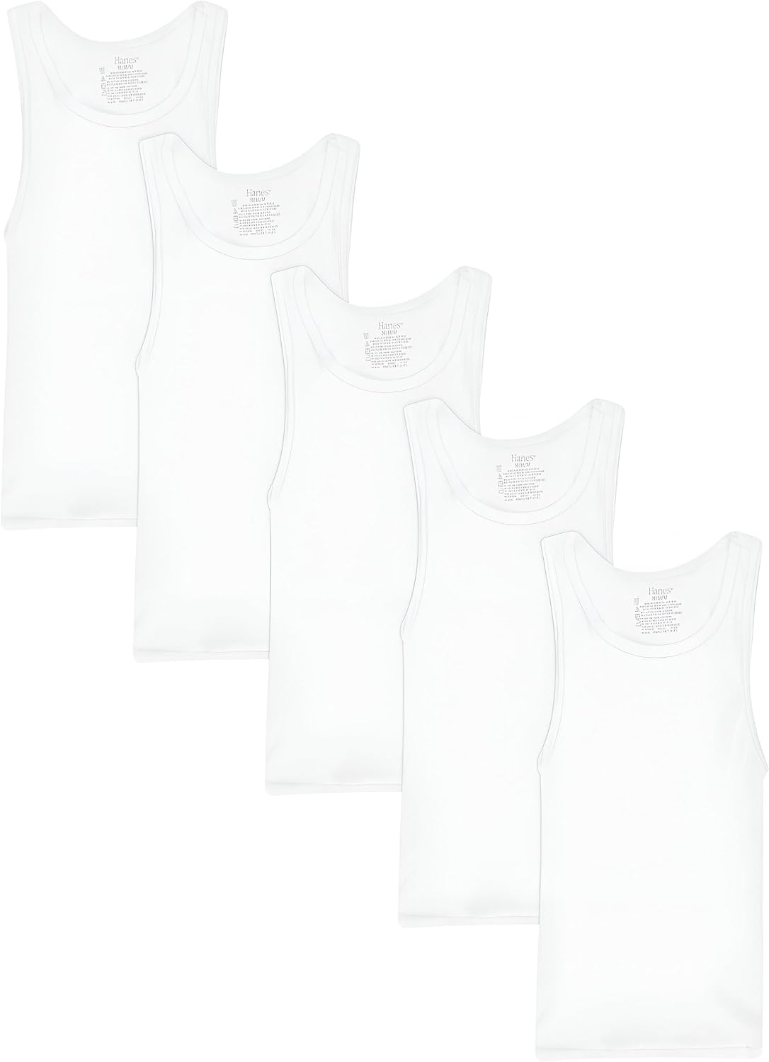 Hanes Boys' Undershirt Tank Top Pack – Kids' Tank Undershirts – Cool Comfort Moisture-Wicking Sleeveless Shirts