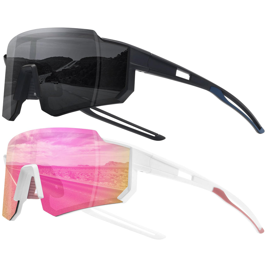STORYCOAST Polarized Sports Sunglasses for Men Women,Driving Fishing Cycling Mountain Bike Sunglasses UV400 Protection
