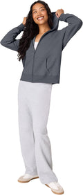 Hanes Women's EcoSmart Fleece Sweatshirt for Women, Soft Midweight - Full-Zip Hoodie, Sweatshirt, or 1/4 Zip