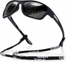 Load image into Gallery viewer, suoso Polarized Sports Sunglasses for Men: UV400 Protection Glasses Wrap Around Goggles for Driving Fishing