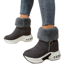 Load image into Gallery viewer, Women's Platform Fleece-Lined Ankle Boots | Height-Enhancing Winter Snow Boots
