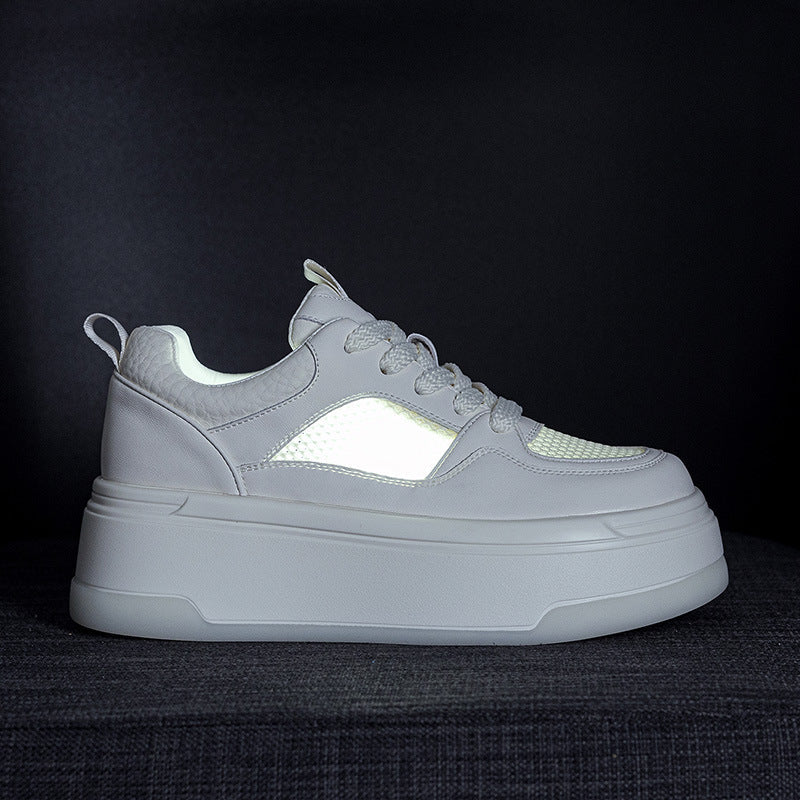 Women's Platform Sneakers - Height Boosting Casual Shoes with Thick Non-Slip Soles