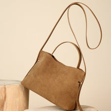 Load image into Gallery viewer, Women's Suede Velvet Crossbody Bag – Niche Design Double Strap Shoulder Bag