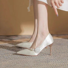 Load image into Gallery viewer, Women's Mary Jane Stiletto Heels | Open-Toe Crossover Strap Formal Shoes