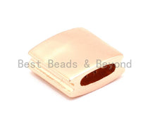 Load image into Gallery viewer, CZ Flat Square Beads Clear Micro Pave Beads, Cubic Zirconia Spacer Beads, 9x9x4mm, sku#G122
