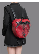 Load image into Gallery viewer, Gothic Bow Backpack with Chain Strap – PU Leather Dark Style Women's Bag