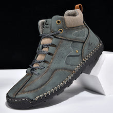 Load image into Gallery viewer, Men's Outdoor High-Top Casual Shoes – Breathable PU Lace-Up Sneakers | Sizes EU 38–48
