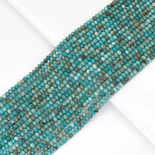 Load image into Gallery viewer, 3x4mm Genuine Chinese Turquoise Faceted Rondelle Beads, Sku#