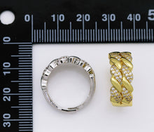Load image into Gallery viewer, CZ Pave Chunky Chain Link Ring, Sku#B208