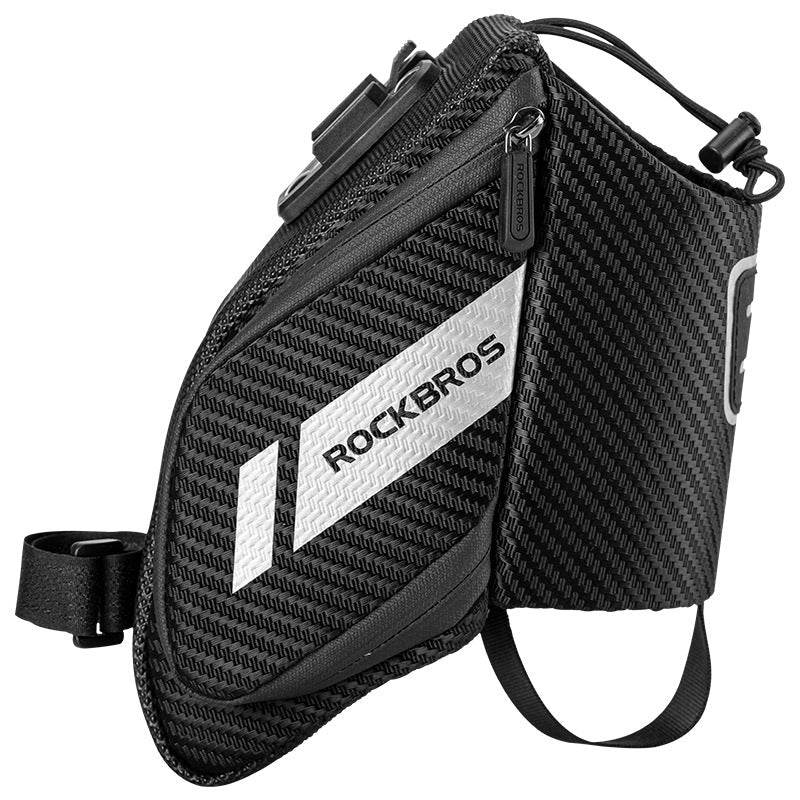 Bicycle Rear Bag – 1.5L Carbon-Look PU Bike Seat Bag for Mountain & Road Cycling