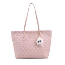 Load image into Gallery viewer, Diamond-Check Commuter Shoulder Bag - Women's PU Leather Crossbody Bag
