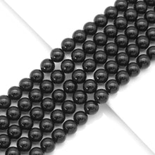 Load image into Gallery viewer, High Quality Black Tourmaline Round Smooth Beads, Sku#U1770
