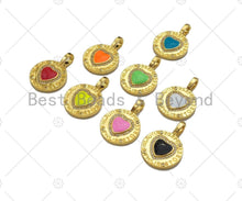 Load image into Gallery viewer, Enamel heart click on charm pendant, enamel heart, Sku#L471