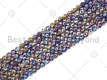 Load image into Gallery viewer, Mystic AB Tibetan Agate Round Faceted Beads, 6mm/8mm/10mm/12mm Natural Evil Eye Agate Beads, 15.5'' Full Strand, Sku#UA224