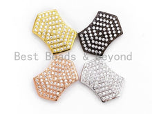 Load image into Gallery viewer, CZ Micro Pave Polygon Bar Spacer Connector Beads, sku#C54
