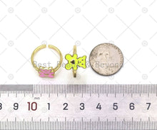 Load image into Gallery viewer, Colorful Enamel Teddy Bear Adjustable Ring, Sku#LD170