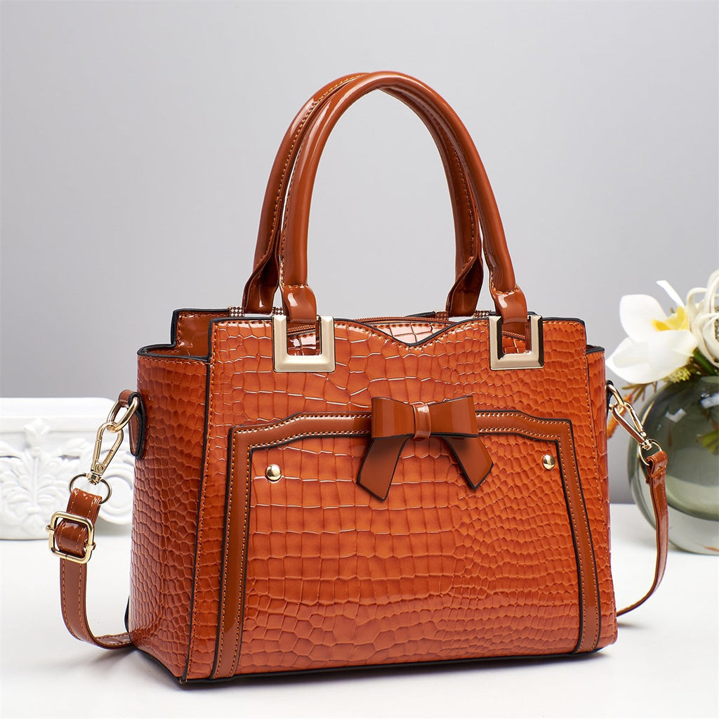 PU Leather Tote & Clutch Set