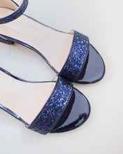 Load image into Gallery viewer, Rock Glitter Low Block Heel Girls Sandals