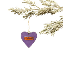 Load image into Gallery viewer, Ceramic Heart Ornament - Courage