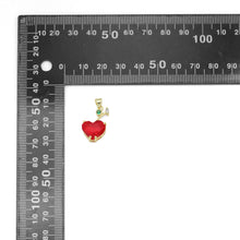 Load image into Gallery viewer, Colorful Crystal Heart Cherry Charm Pendant, Sku#LK1077